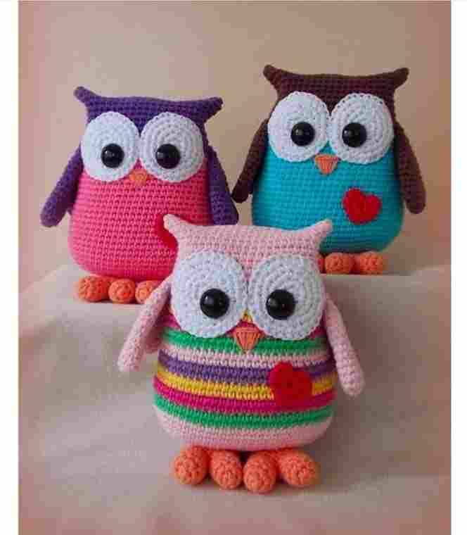 Handmade crochet owl